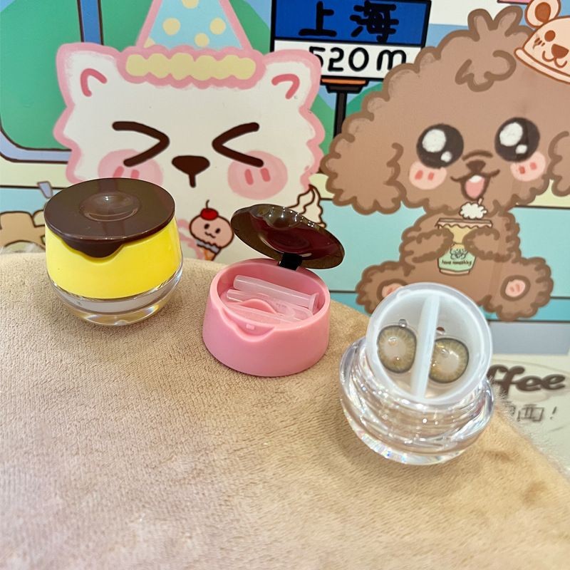 0903กล่องคอนแทคเลนส์สําหรับผู้หญิงแบบพกพาขนาดเล็กและระดับ high-end Conddenous Shape联 Cup Female port