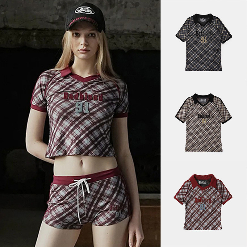 Badblood Saint Blood Rugby T-Shirt Slim Fit - สีแดง