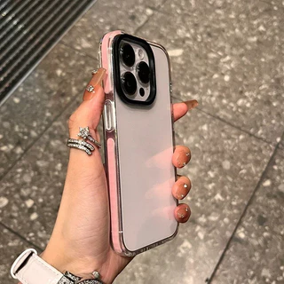 หรูหราโปร่งใสเคสโทรศัพท์สําหรับiPhone 11 12 13 14 15 16 Pro Max Plus X Xs Max XRกันชนใสปกหลัง