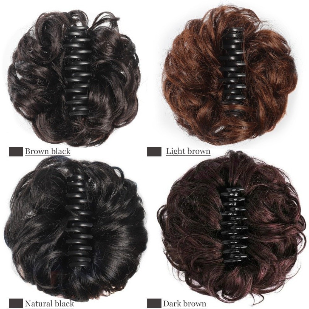 ICRAFT Bun Extension Clips, Messy Curly Bun​​ ​​คลิปกรงเล็บวิกผมดอกตูม, ส่วนขยายผมหางม้า​​ เครื่องประดับผม ผมสังเคราะห์หัวบอลปุย​​ แฮร์พีชผู้หญิงหัวซาลาเปาวิกผม​​ ราคา ถูกที่สุด ดีลบีเคเค แกลเลอรีภาพที่ 5