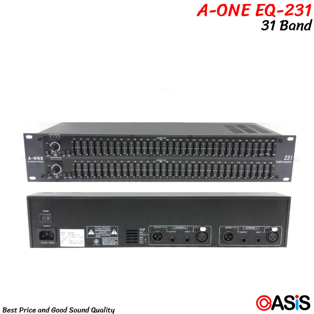 A-ONE EQ-231 (2U) อีควอไลเซอร์ 31+31 แบนด์ GRAPHICS EQUALIZER A-ONE EQ231
