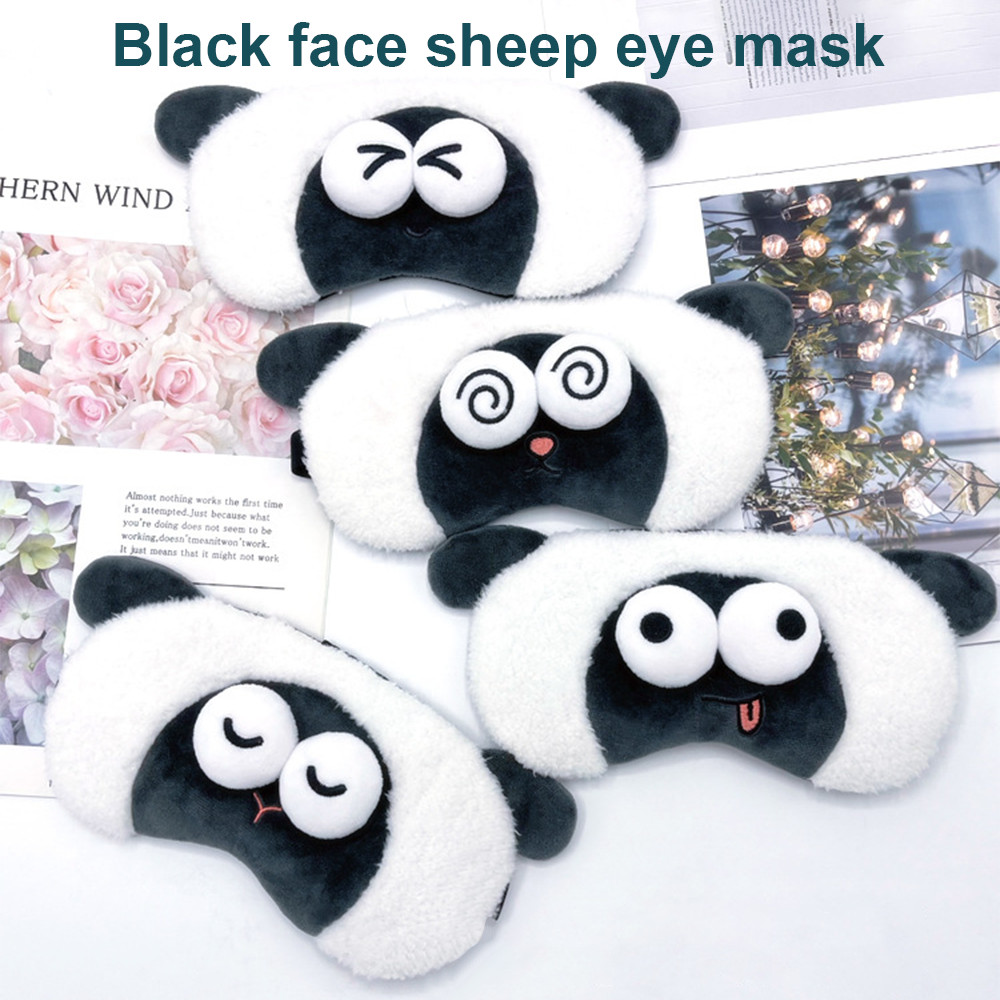 การ์ตูนที่ไม่ซ้ํากัน Black-Faced Sheep Shading Sleeping Mask Ice Pack Sheep Student Lunch Break Hot and Cold Pack Eye Mask PVPN