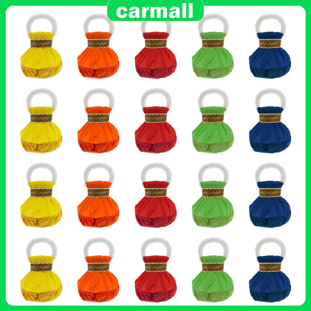 20 ชิ้น Hand Throw Confetti Streamers หลายสี Streamer Poppers ไม่มี Mess Party Poppers สําหรับวันเกิ