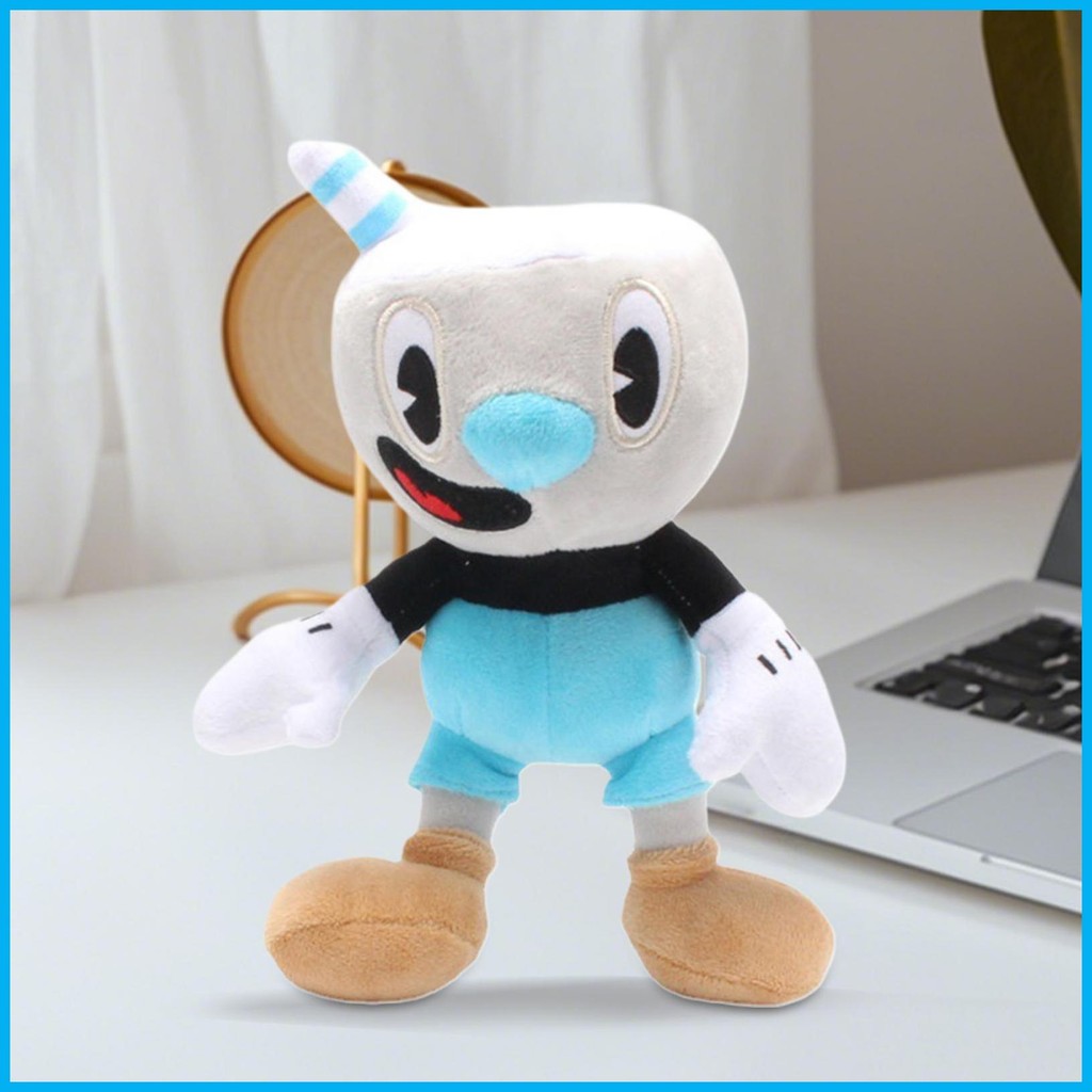 สําหรับ Cuphead แสดงการ์ตูนตุ๊กตา Plush สําหรับเด็กน่ารักเกมตัวละครตุ๊กตาของเล่นสําหรับเด็กการ์ตูนที