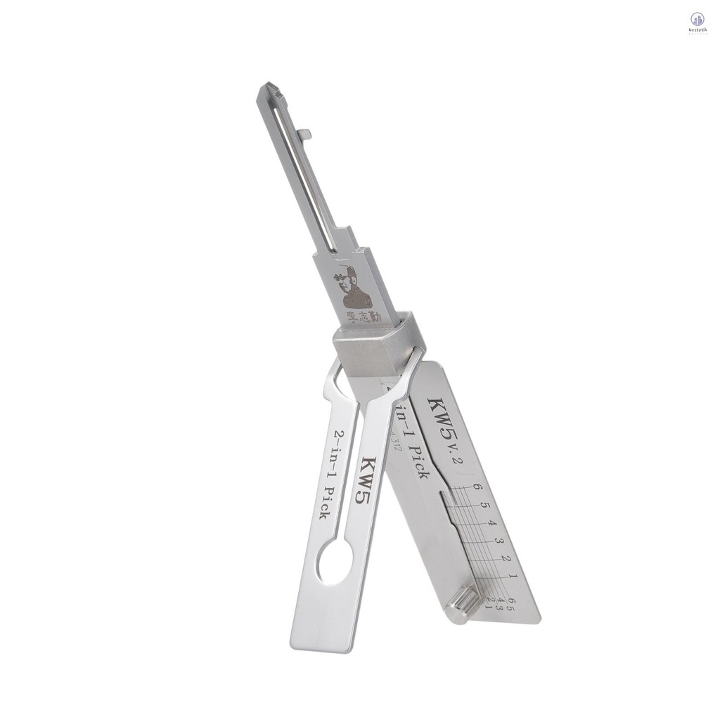 KW5 Lock Key Hook and Pick Set O-Ring Pick-up Kits สแตนเลส 2 In 1 ซ่อมบํารุงรักษาชุดเครื่องมือสําหรั