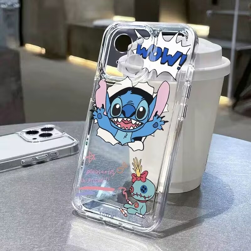 น่ารัก Stitch Angel วาดสําหรับ OPPO Reno 14 Pro 5G 14f 13f 13 A5 PRO A5X A5 5G 14PRO shell ซิลิโคนนุ่มใส - รูปที่ 4