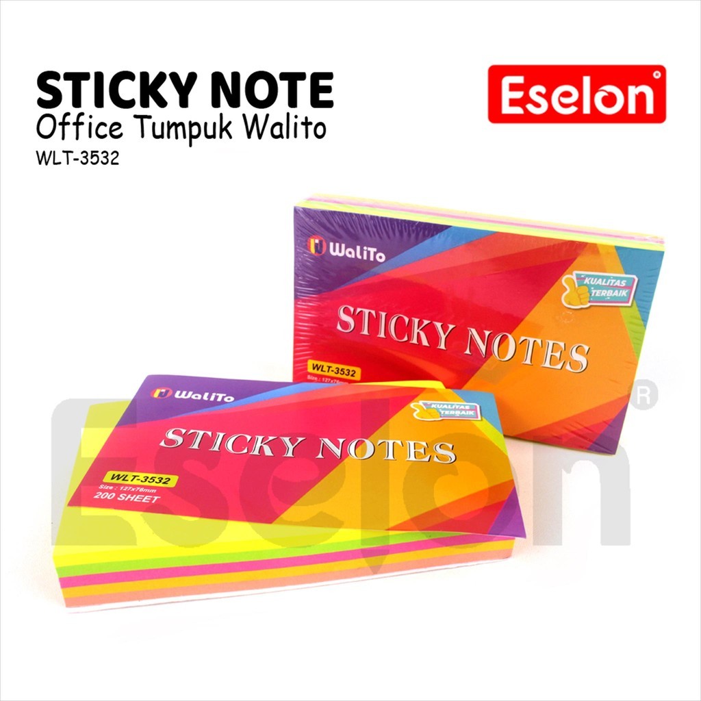 ♚Stick Note WLT-3532 Multi Color / Stick Note Polos ขนาด 127*76mm♚