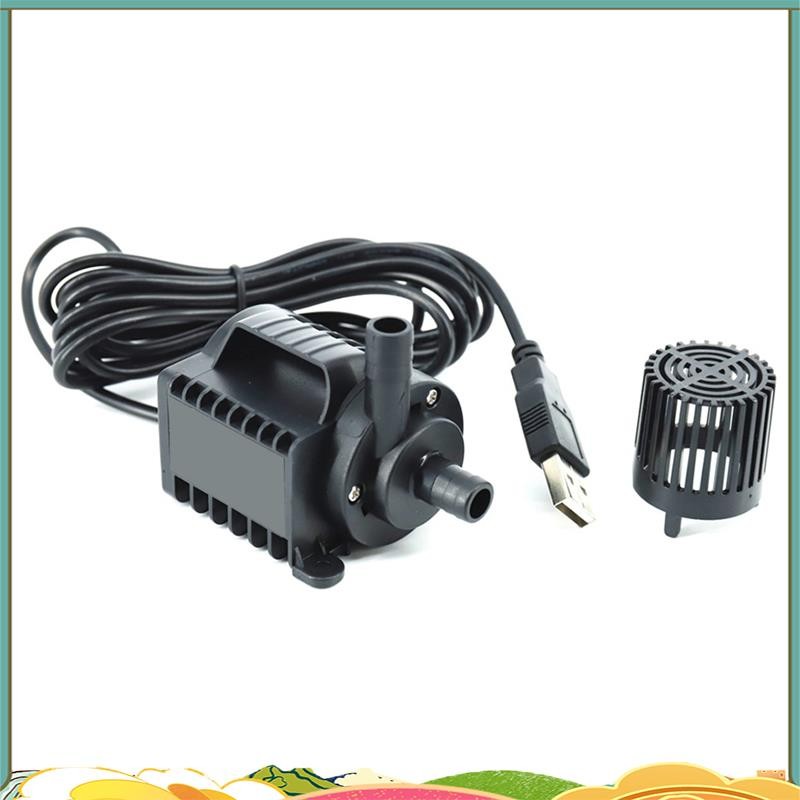 5V Submersible ปั๊มน้ํา 0-600L/H ปั๊มน้ําพุขนาดเล็ก 8 ระดับปรับ 0-7.2ft ยก USB ชาร์จสําหรับสระว่ายน้