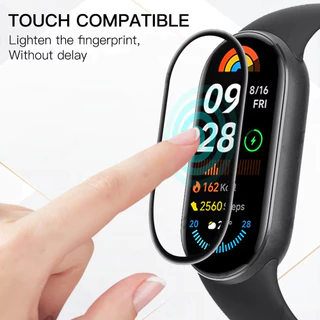 Anti Gores โค้งกระจกนิรภัย 3D / ฟิล์มนุ่ม TPU Hydrogel for Mi Band 10 9 8 NFC อุปกรณ์ป้องกันหน้าจอ for Xiaomi Mi Band 10