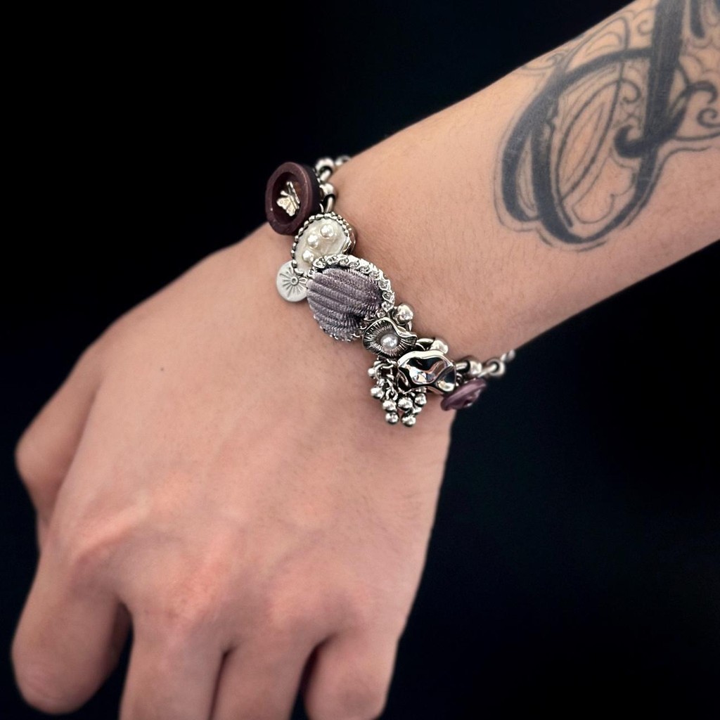 Niche Vintage Multi-Element Retro Heavy Craft Bracelet