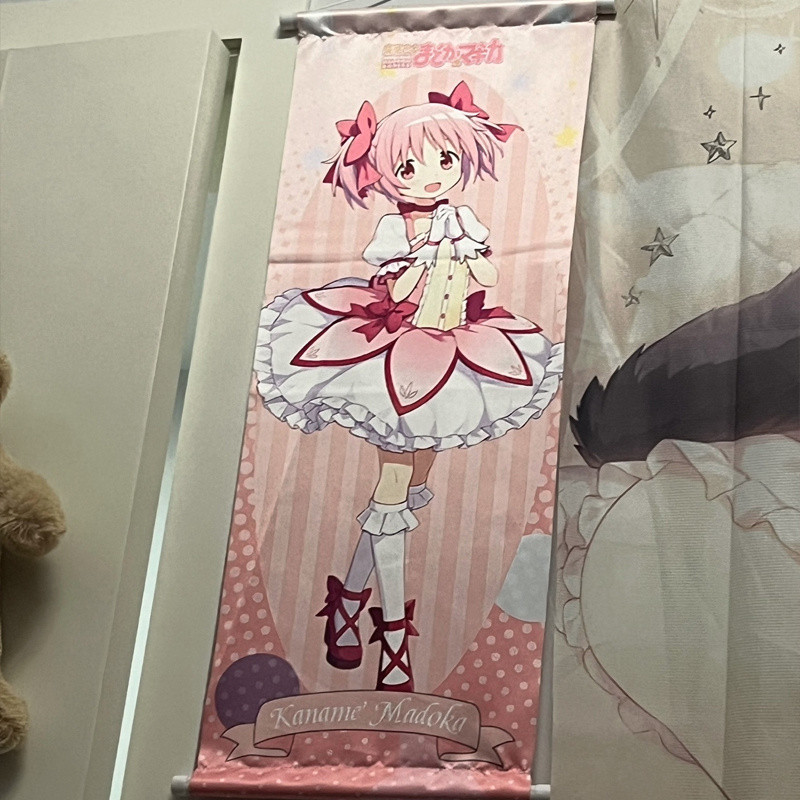 Puella Magi Madoka Magica Scroll ผ้าใบแขวนผนังภาพวาดตกแต่งบ้านอะนิเมะ Kaname Madoka Akemi Homura โปสเตอร์ Wall Art Room ของขวัญ