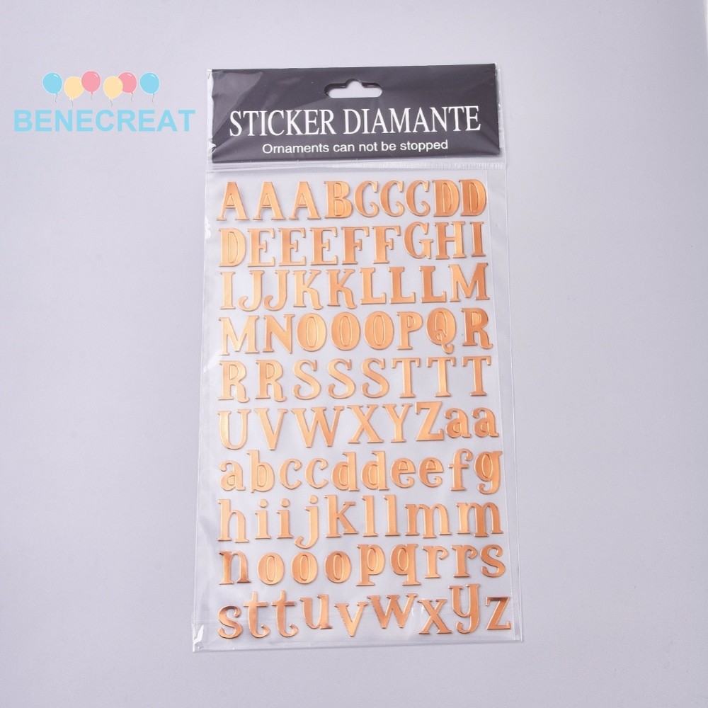 2 แผ่นสติกเกอร์ตกแต่งพลาสติกกันน้ํา Handmadeสมุดภาพอัลบั้มรูปตัวอักษร A ~ Z & Lowercase Letter a ~ z