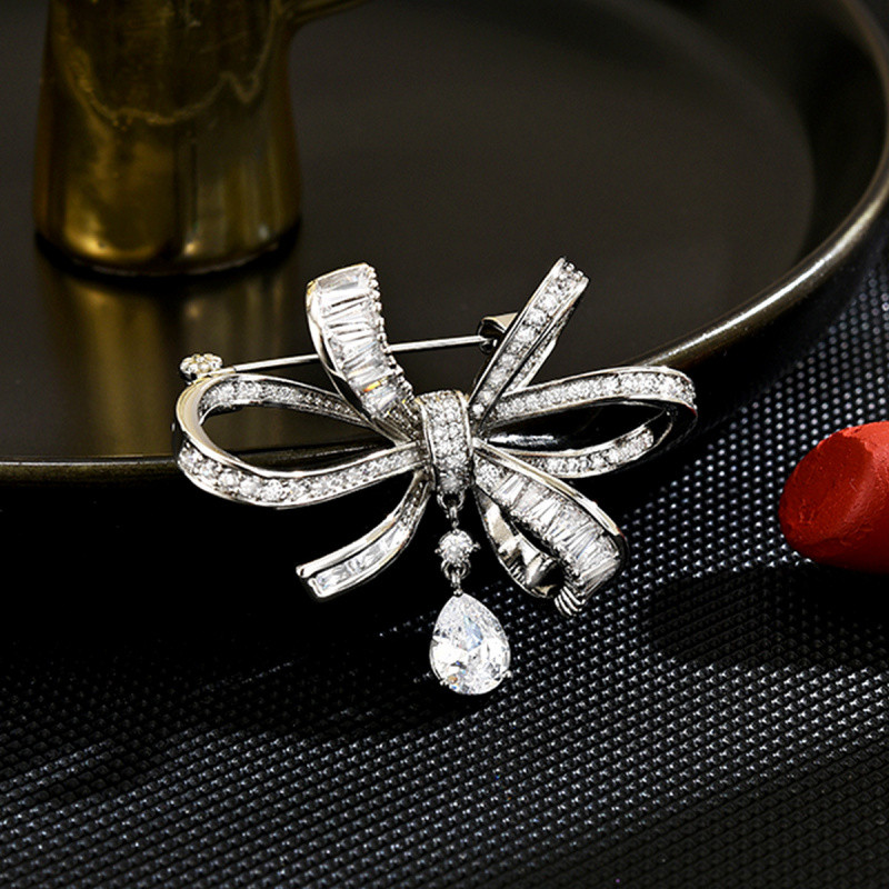 เกาหลี Simple All-Match จี้โบว์เข็มกลัดเสื้อผ้าคอ Pin อุปกรณ์เสริม Corsage