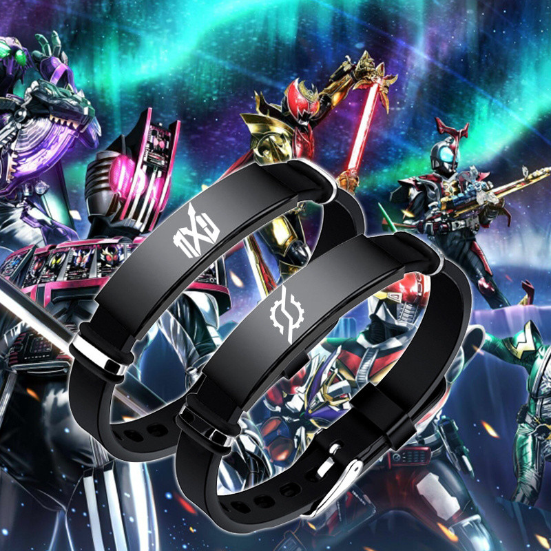 Kamen Rider 01 Empty Me W Silicone Bracelet สร้างสร้อยข้อมือ Emperor Rider decade shf Shiwang Black 