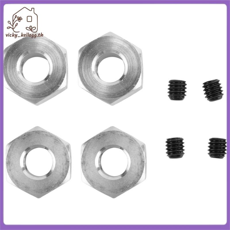[vky_kellogg.th] 4PCS 5mm to 12mm Metal Combiner Wheel Hub Hex Adapter for D12 C14 C24 B14 B16 MN D9