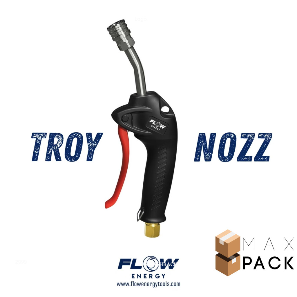 Flow Energy - súng phun nước áp suất cao mẫu Troy Nozz kèm phụ kiện nối nhanh kích thước 11,8 mm (1/4 hoặc 2 หุน)