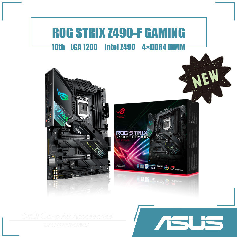 [ใหม่] ASUS ROG STRIX Z490-F เมนบอร์ดสําหรับเล่นเกม 4DDR4 DIMM Intel Z490 LGA1200 เมนบอร์ดเดสก์ท็อป