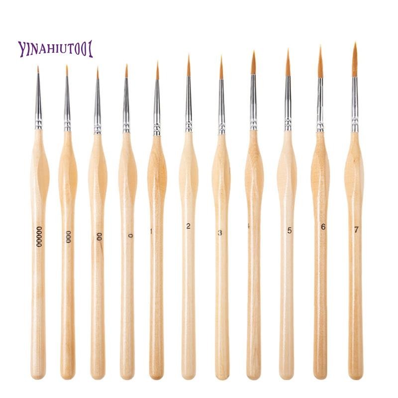 Yinahiut001Hook Brush Handle with Ergonomic Grip Painting Detail Brush Artistic Painting Pen