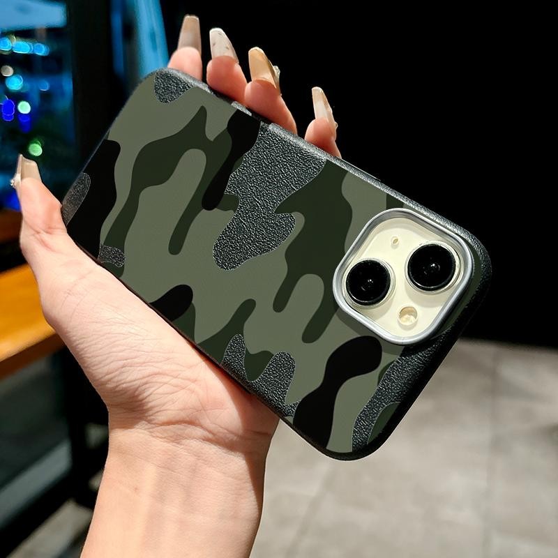 เคส Hp สําหรับ IQOO Neo U1 U1x U5x Z6 5G สาวที่มีสีสัน Simple Camouflage สีเขียว TPU ปลอก Soft Case
