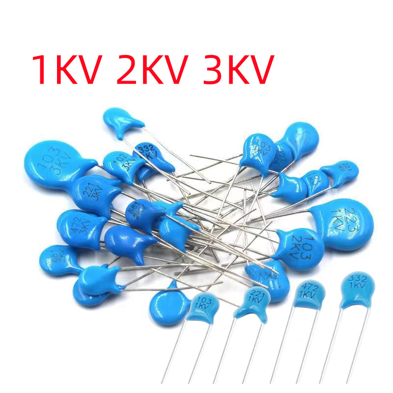 10pcs 2KV แรงดันไฟฟ้าเซรามิค Capacitor 2000V 270PF 330PF 470PF 560PF 680PF 820PF 1000PF 1500PF 2200P