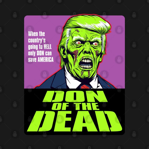 เสื้อยืด Vintage DON of the DEAD Halloween Zombie Trump Cotton 100% thumbnail 9
