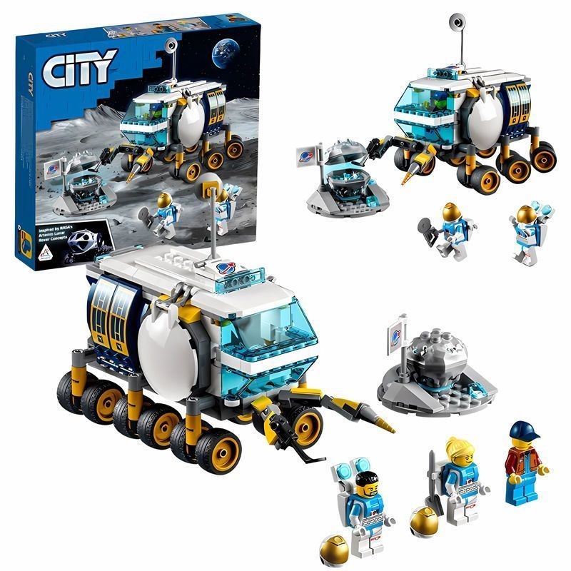 เข้ากันได้กับเลโก้ 60348 เดือนตรวจจับรถเดือนพื้นที่เมืองชุดประกอบอาคารบล็อกของเล่น 6 ถึง 12 ปี 88.20