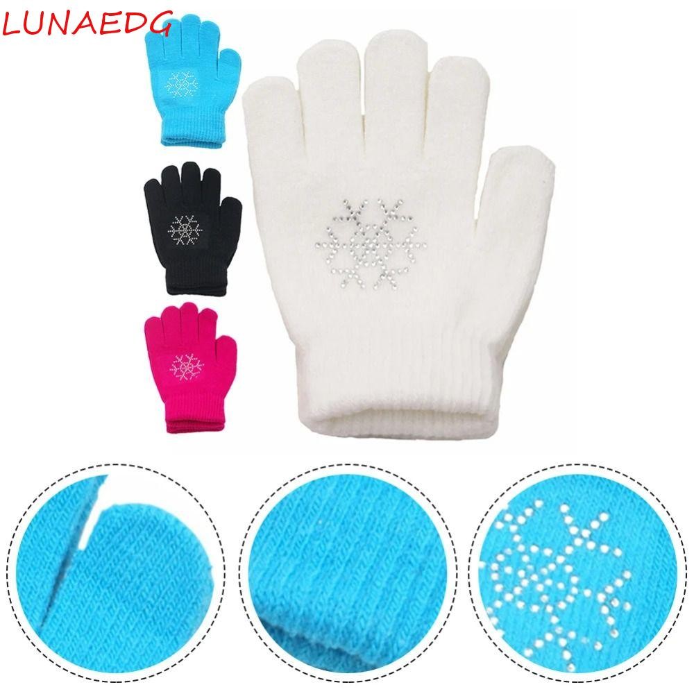 LUNAEDGE ถุงมือสเก็ตสำหรับเด็ก ออกแบบเพื่อกันลื่นและกันความหนาว มีเจลยืดในเนื้อผ้าฝ้าย เพิ่มการปกป้องและความสะดวกสบาย