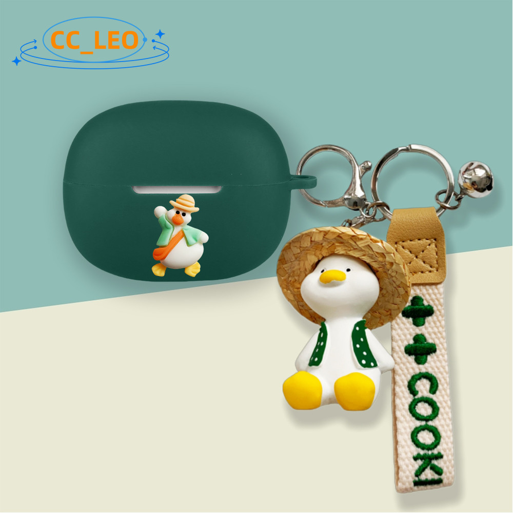 For Redmi Buds 4 Pro Case Cute Piglet Keychain Pendant Cartoon Toast Bread Silicone Soft Case Suitab