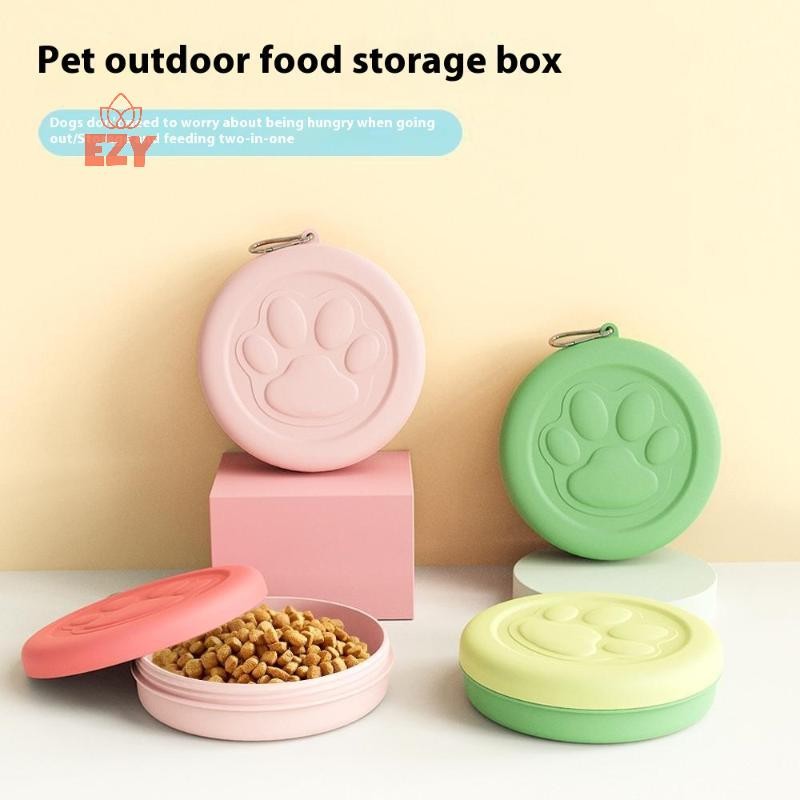 EZY 1 ชิ้นสัตว์เลี้ยงชามเดินทางสัตว์เลี้ยงกลางแจ้งแบบพกพาสุนัขชามอาหารกล่องขนมมัลติฟังก์ชั่สุนัขและชามกลางแจ้งให้อาหารน้ําใหม่ - รูปที่ 6