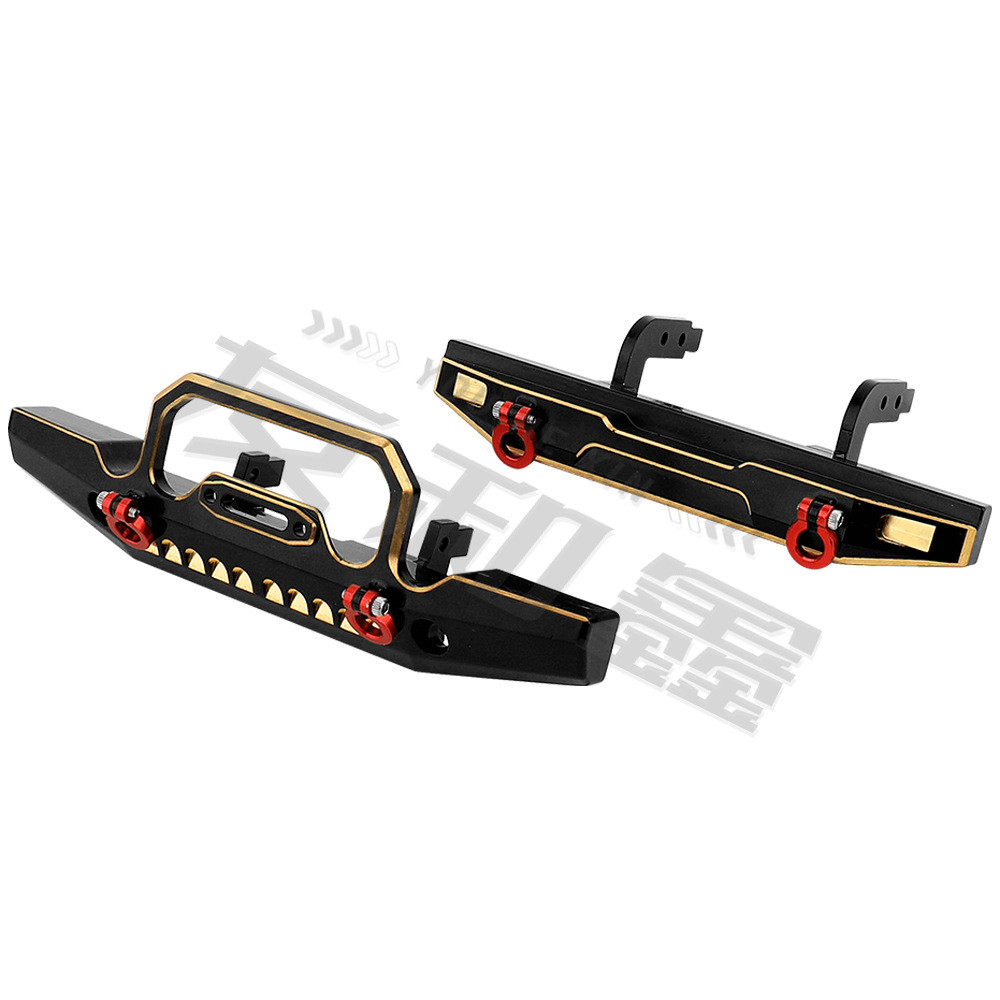 กันชนหน้าหลังทองเหลืองเคลือบสีดํา 1/18 RC ติดตามรถ TRX4-M TRX4M Defender