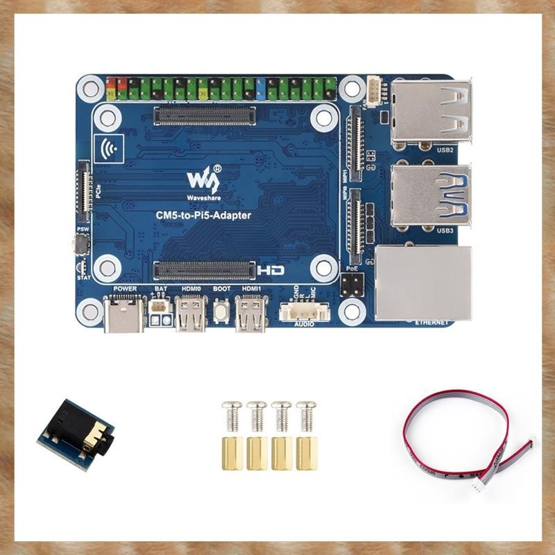 [KYG] สําหรับอะแดปเตอร์ CM5 ถึง Pi 5 พร้อมอินเทอร์เฟซ USB GPIO 4-Ch รองรับการเชื่อมต่อไมโครโฟนสําหรั