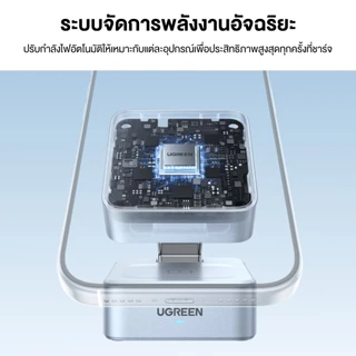 [ลดเหลือ 1155] UGREEN แท่นชาร์จ แท่นชาร์จไร้สาย 2-in-1 Magnetic Wireless Charger 25W รองรับ Qi2.2 รุ่น 55960B