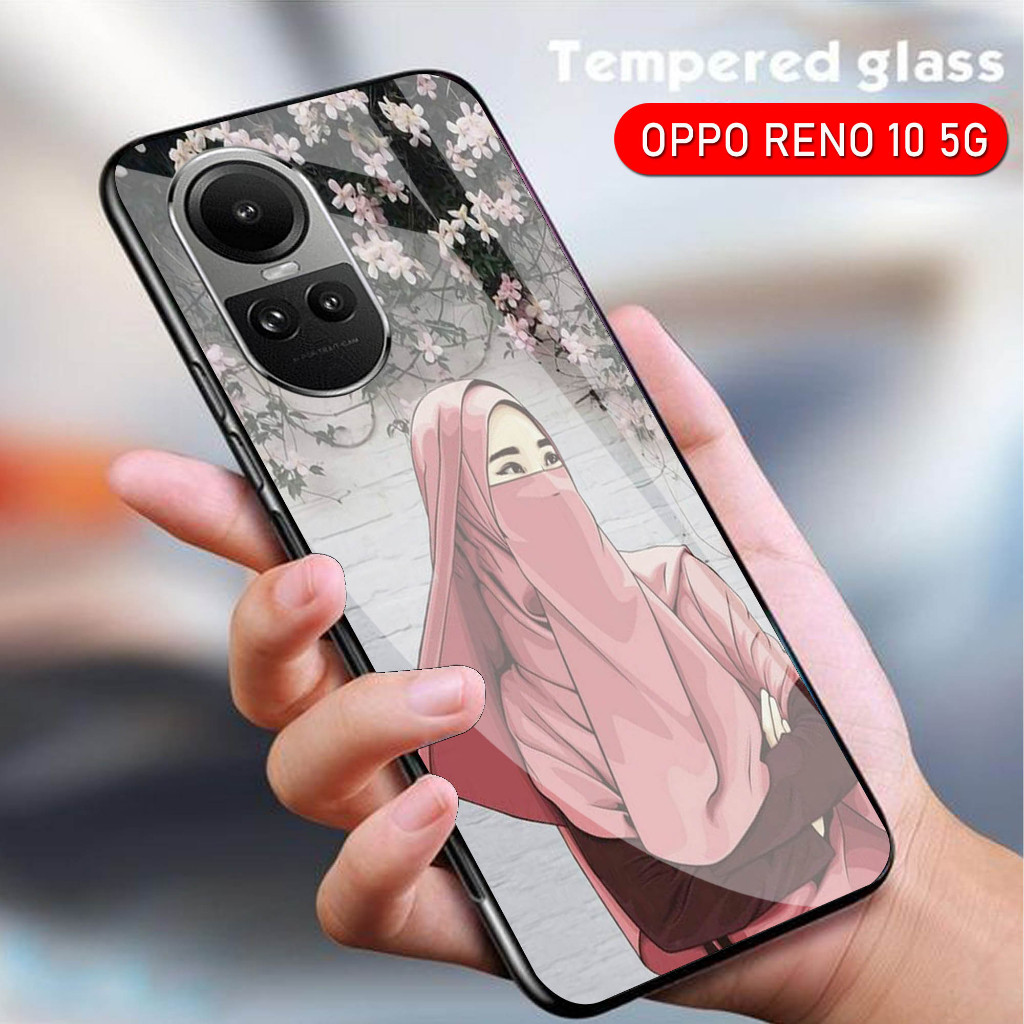 ซอฟท์เคสเคลือบเงา Oppo Reno 10 5g - Hijab Girl Motif
