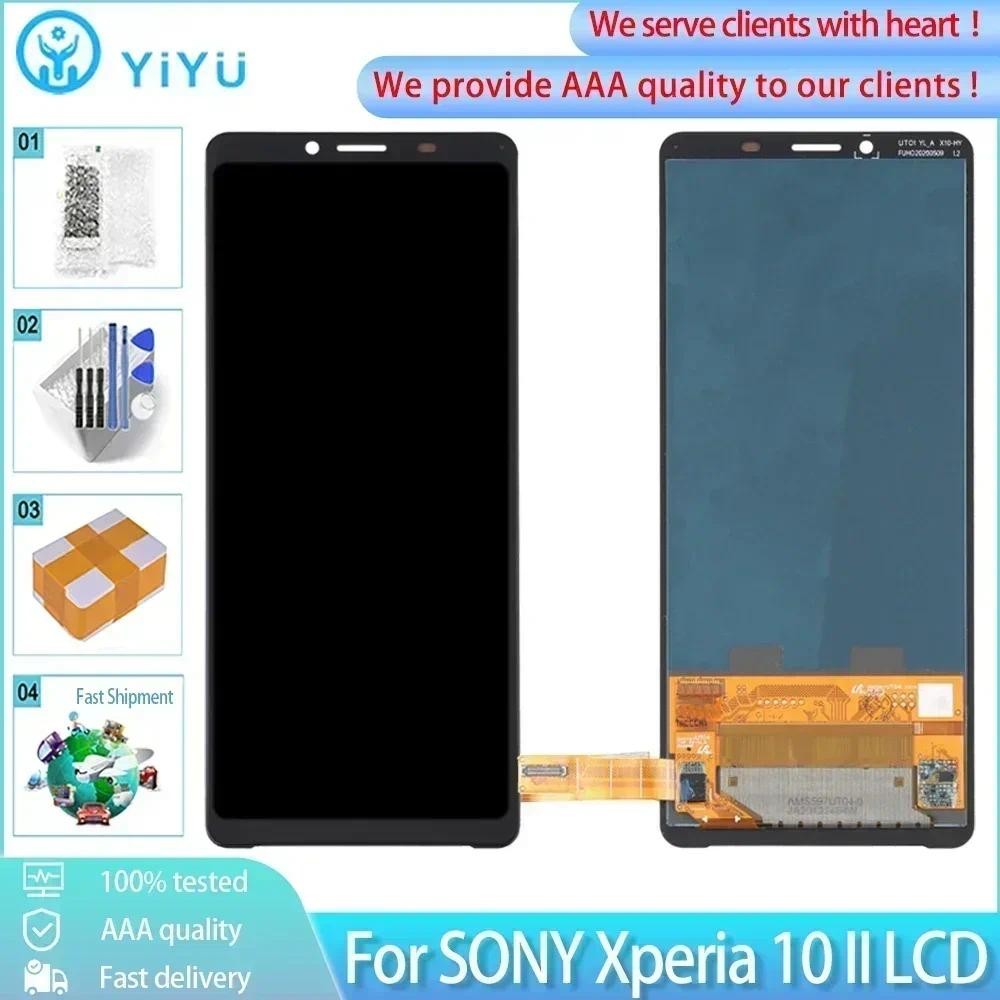 6.0 สําหรับ Sony Xperia 10 II จอแสดงผล LCD หน้าจอสัมผัสพร้อมกรอบ Digitizer สําหรับ Sony Xperia 10 II