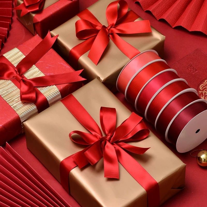 [1 ม้วน 25 YARDS] PLAIN SATIN RIBBON 3/4 นิ้ว - 2 ซม