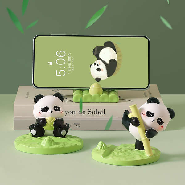 ผู้ถือโทรศัพท์น่ารัก litem desktop holder ที่วางโทรศัพท์มือถือสร้างสรรค์แพนด้าเครื่องประดับตกแต่งเดส