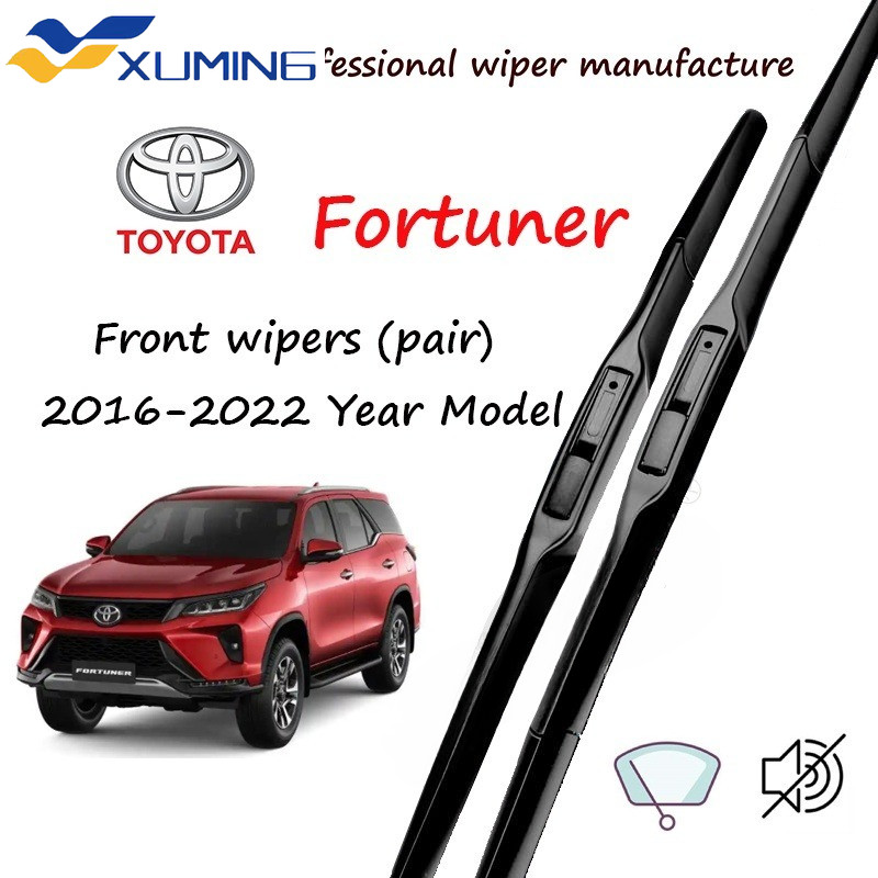 Xm Hybrid Toyota fortuner ใบปัดน้ําฝน 16+22 ชุด/คู่ด้านหน้าคุณภาพญี่ปุ่นสําหรับ 2016-2022 ปีรุ่น fortuner รถหน้าต่าง Wiper