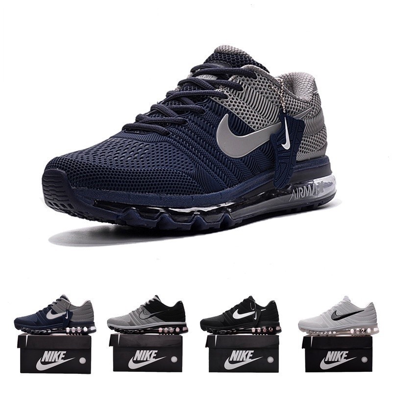 ยี่ห้อ Plus ขนาด 36-47 คู่ Air Max 2017 รองเท้าผ้าใบรองเท้า Unisex Airmax Sport Jogging ผู้ชายผู้หญิงรองเท้าวิ่ง C2G2