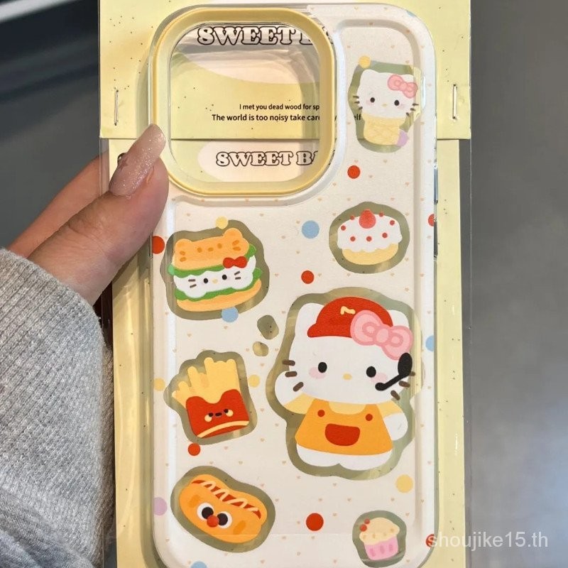 Hollow Burger KT เหมาะสําหรับ iPhone15/14Pro เคสโทรศัพท์ iPhone11/12/xr/13 Soft Case 78p กันกระแทก 1