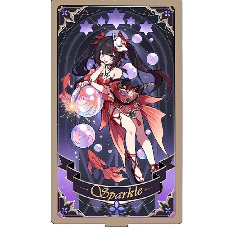 พวงกุญแจ สแตนดี้ ภาพวาดแก้วแกว่งรุ่น Honkai Star Rail FABLE OF STARS Tarot ศึกษาและโต๊ะทํางานตกแต่ง
