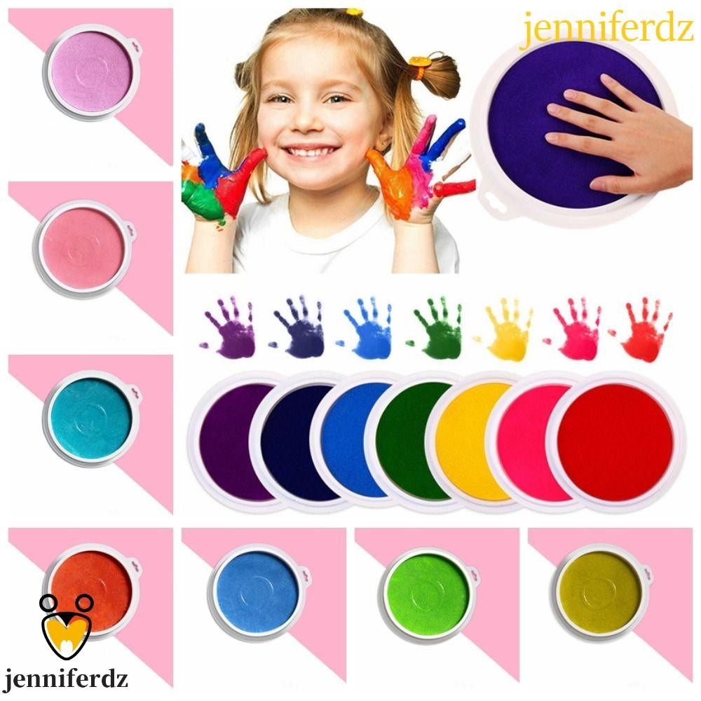 Jenniferdz แผ่นหมึกปั๊มนิ้วมือ แบบใส ปลอดสารพิษ 36 สี สําหรับวาดภาพกราฟฟิติ ศิลปิน DIY