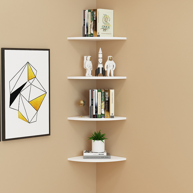 Spot Goods#Corner Shelf Corner Kitchen Wall Parcel Shelf Living Room Corner Bedroom Triangle Fan Par