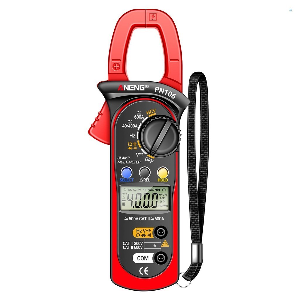 Aneng PN106 Digital Clamp Meter 4000 นับมัลติมิเตอร์แบบช่วงอัตโนมัติ NCV แรงดันไฟฟ้าเหนี่ยวนําแบบพกพ