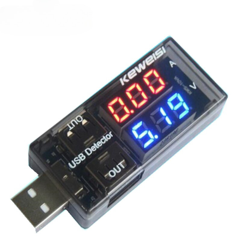 Kws-10va สีแดงสีฟ้า Dual USB แรงดันไฟฟ้าปัจจุบันชาร์จเครื่องตรวจจับเครื่องทดสอบแบตเตอรี่โวลต์มิเตอร์แอมป์มิเตอร์ Charger Doctor