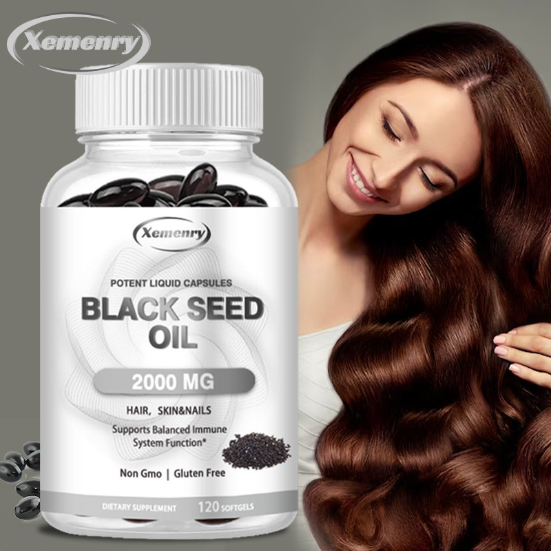 Black Seed Oil - เสิร์ฟละ 2000 มก. - มี 4% Thymoquinone - รองรับระบบภูมิคุ้มกันในสุขภาพรูขุมขน