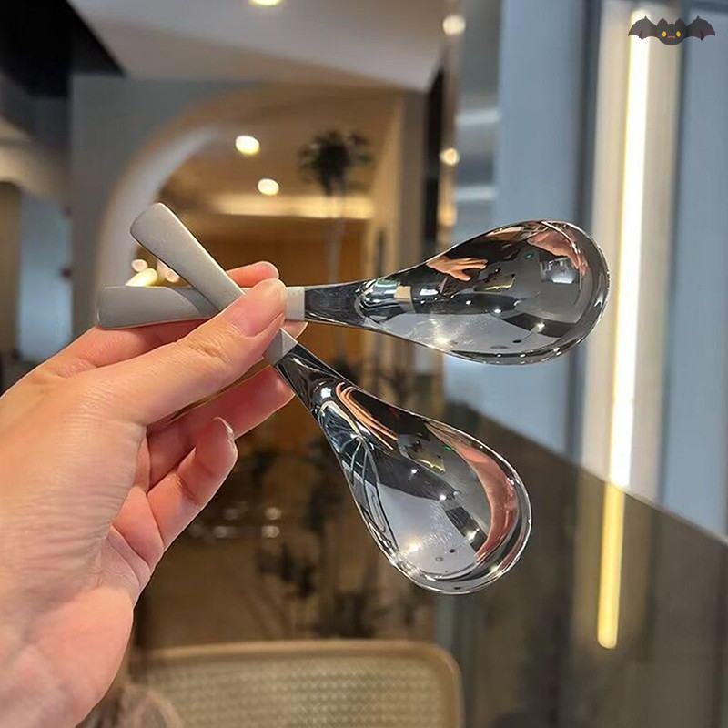 [PE] ช้อนซุปสแตนเลส Home Kitchen Ladle ความจุทองเงินกระจกขัด Flatware สําหรับกาแฟบนโต๊ะอาหาร TH