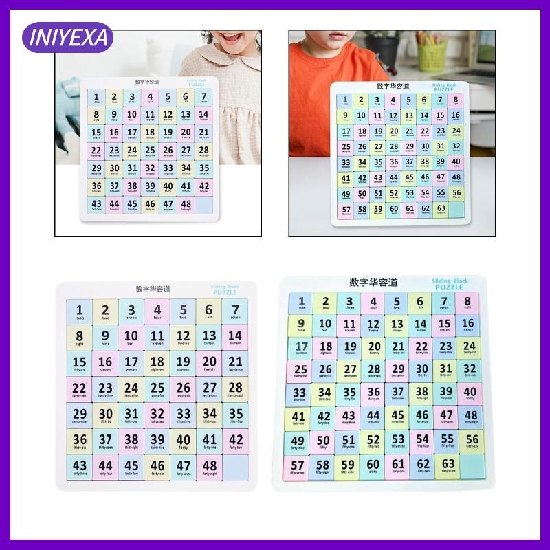 [Iniyexa] Number Slide Puzzle เกมเดินทางแบบพกพา Teaser Intelligence เด็กผู้หญิงเด็กของขวัญวันเกิด