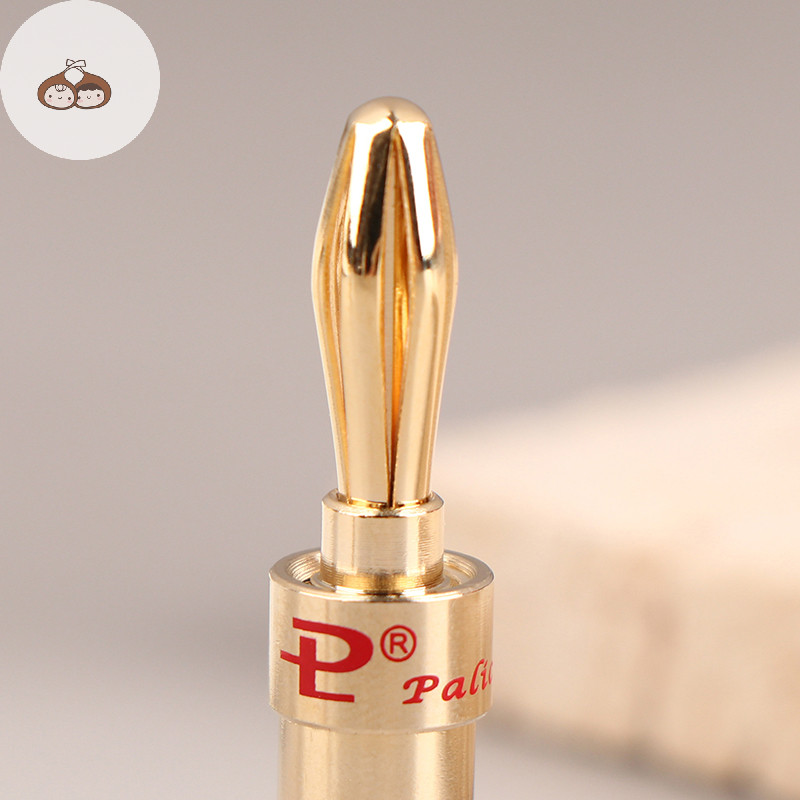 Bef 2 ชิ้นทองแดงชุบทองข้ามกล้วยลําโพงปลั๊กอะแดปเตอร์ตัวเชื่อมต่อกล้วยเสียงสําหรับลําโพงเครื่องขยายเสียงลวด TH - รูปที่ 5