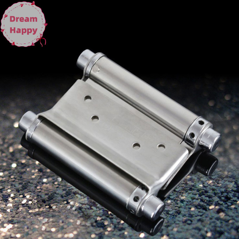 Dreamhappy 1 ชิ้น บานพับสปริงเปิดคู่ สแตนเลส บานพับประตูฟรี คาวบอย TH