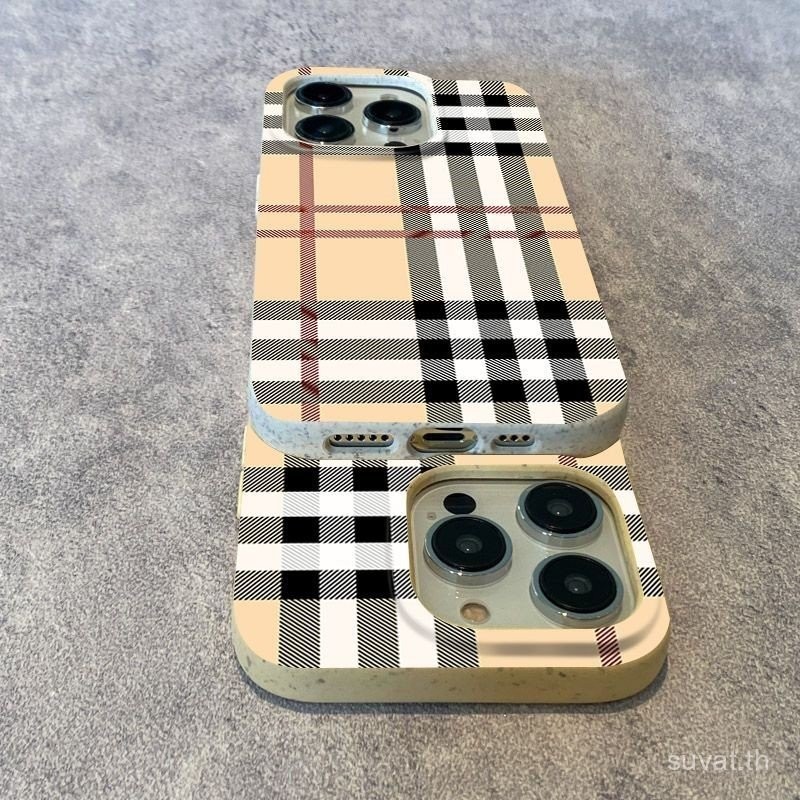 ลายสก๊อตสไตล์เกาหลีเคสโทรศัพท์ iPhone สำหรับ iPhone 7/8PLUS 15 13 14 12 11 Pro 11PROMAX 13 15 12 14 